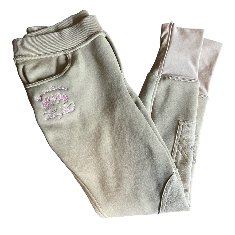 Equine Couture Winter Riding Club Pull On Knee Patch Breeches Girls Size 16